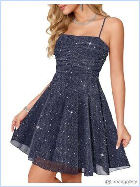 Short Sequin Homecoming Dress Sparkly Prom Cocktail Formal